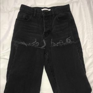 Black Pacsun distressed straight leg jeans